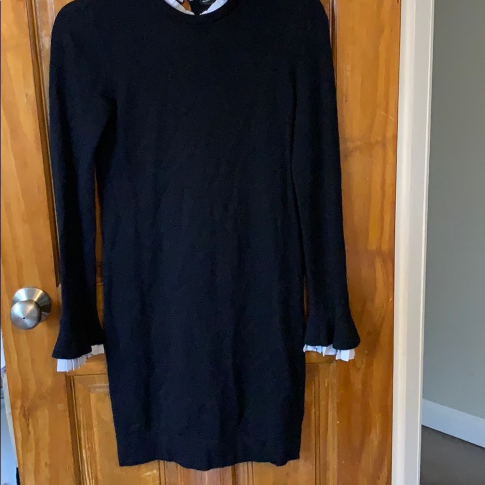 club monaco bell sleeve knit fitted dress
